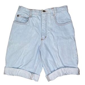 Vintage Brighton Blues Jean Shorts Light Blue Wash High Rise 26 Inch Waist
